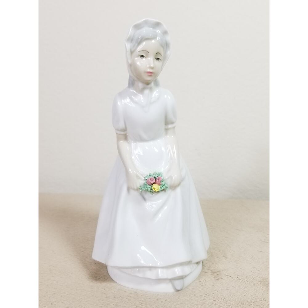 PORCEVAL Figurine Girl Spanish Porcelain 7 1/2" Hand Painted Home Decor Spain